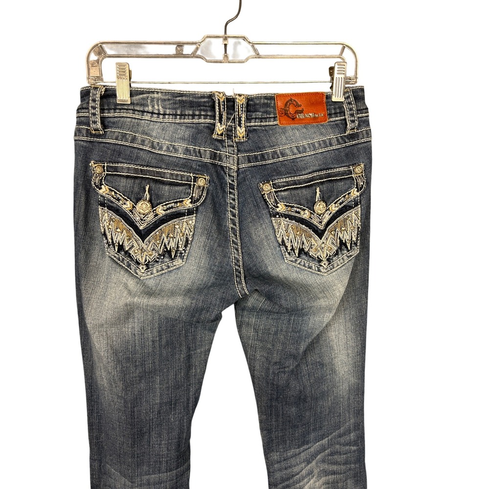 Grace in LA Womens Size 30 Bootcut Jeans Embellished Pockets Y2K Western‎ Wear